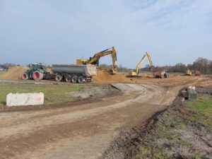 Aushub und Transport des überschüssigen Sandboden