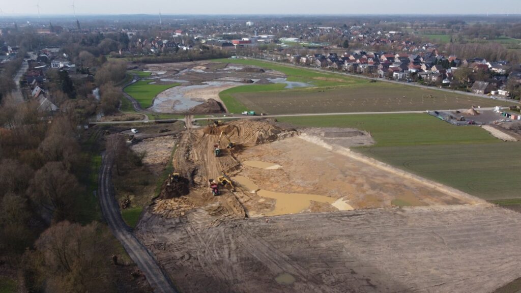 Der Stand der Arbeiten Ende Februar 2026 im südlichen Bereich der Fürstenwiesen